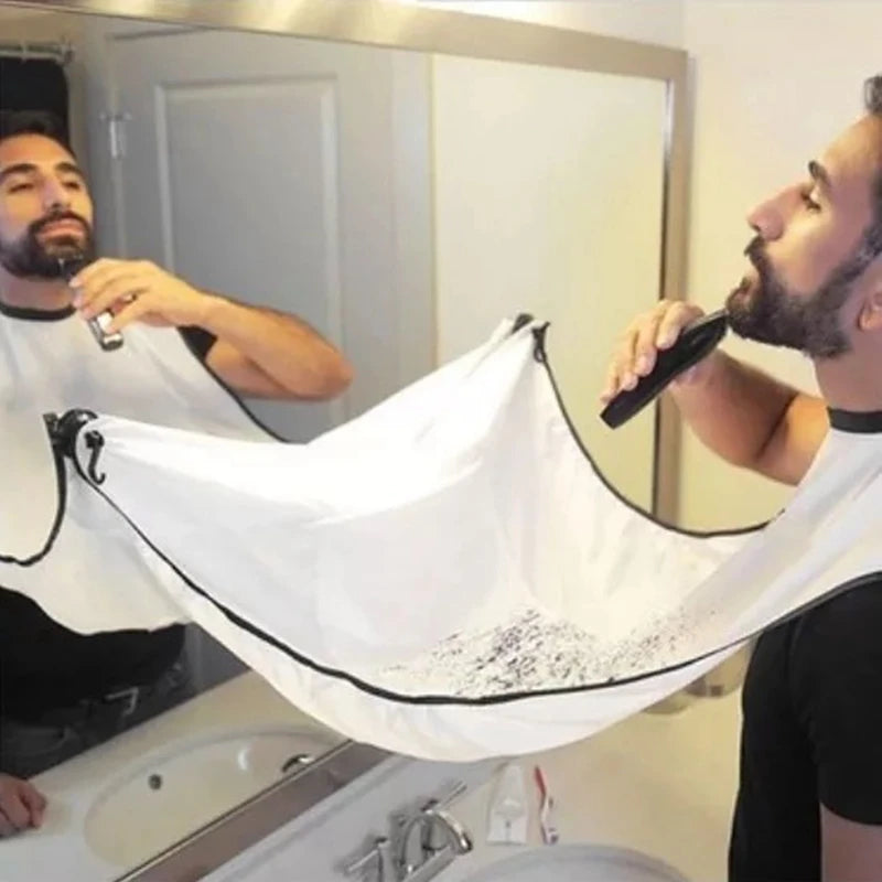 Beard Catcher Shaving Apron – Hair Trimming Bib for Easy Cleanup