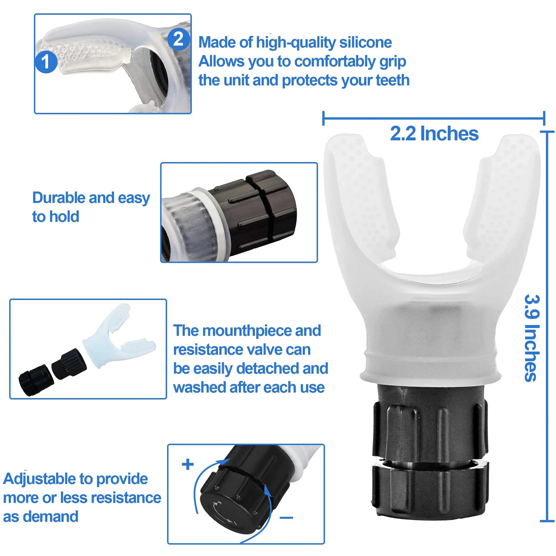 Lung Capacity Trainer – Adjustable Fitness Exerciser for Breathing & Respiratory Health