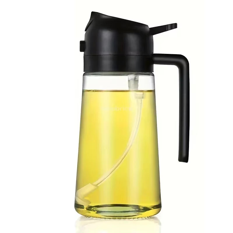 2-Way Oil Spray Bottle – Plastic Dispenser for Cooking & Kitchen Use