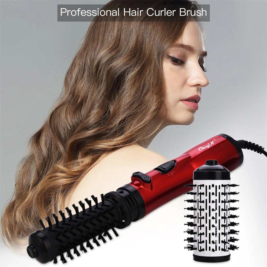 2-in-1 Hot Air Spin Brush – Auto-Rotating Ionic Hair Dryer & Styler