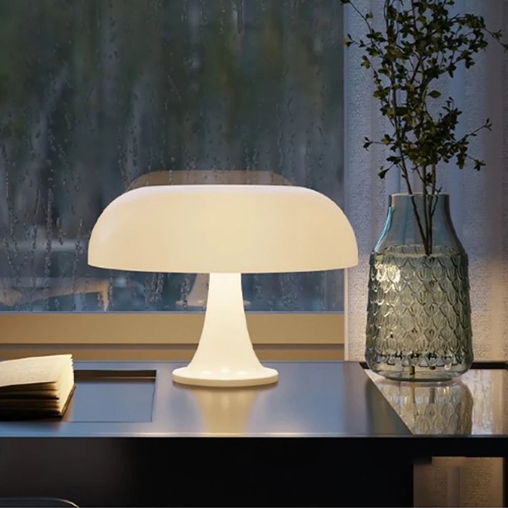 Classic Bauhaus Mushroom Table Lamp – Modern Danish Design, Bedside Decor