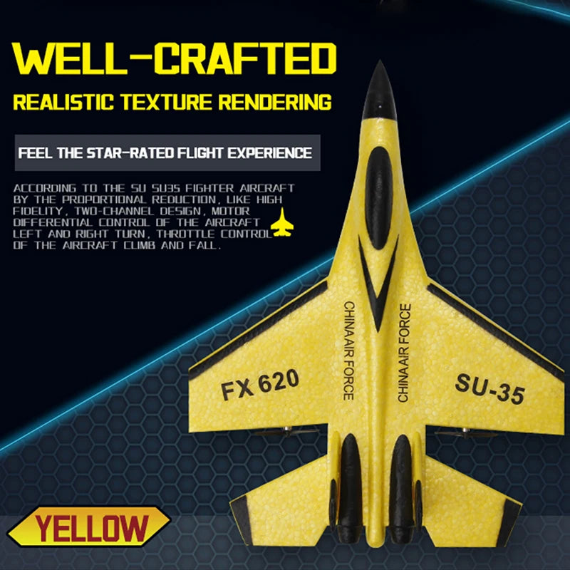 RC SU-35 Foam Glider – 2.4G Remote Control Fighter Jet for Kids