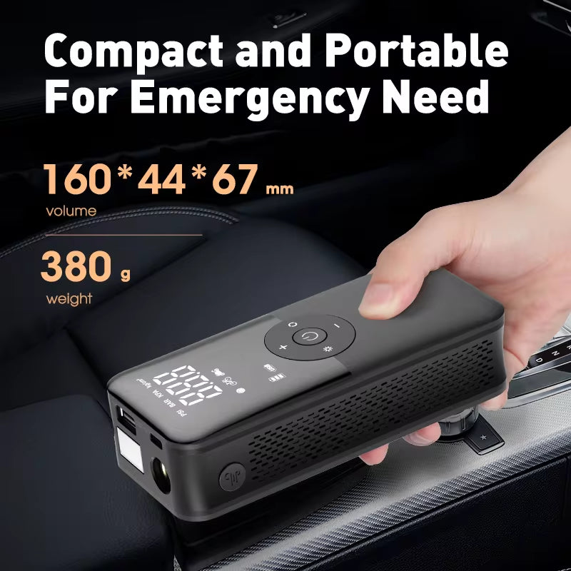 Rechargeable Portable Air Compressor – Digital Cordless Tire Inflator for Car, Bike & Balls