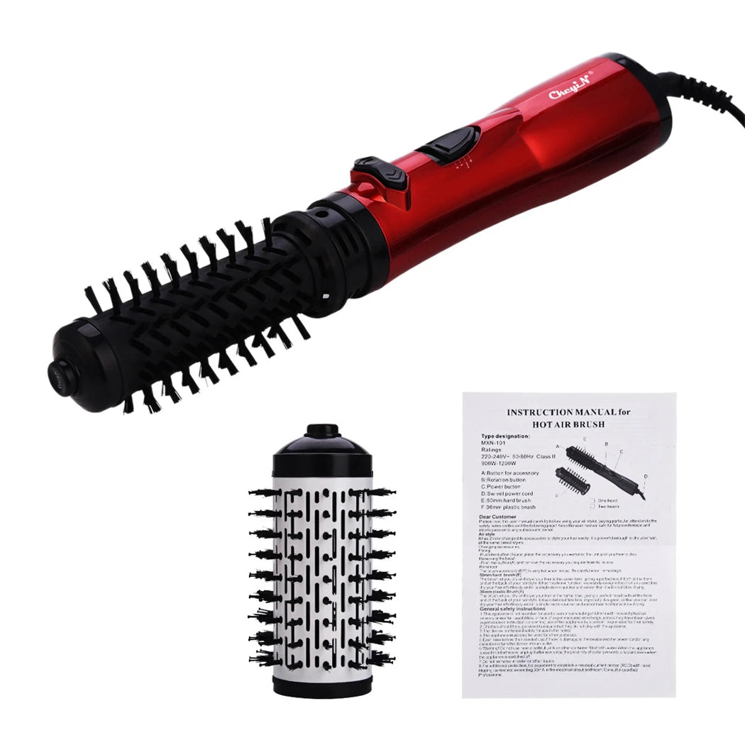 2-in-1 Hot Air Spin Brush – Auto-Rotating Ionic Hair Dryer & Styler