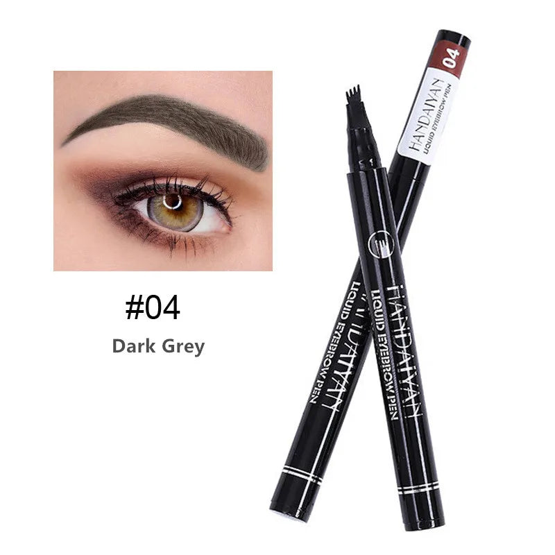 4D Microblading Eyebrow Pen – Long-Lasting, 4-Fork Tip for Natural Brows