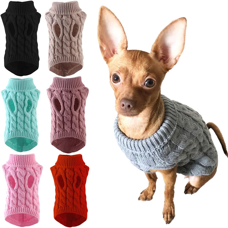 Winter Puppy Sweater – Turtleneck Coat for Small & Medium Dogs and Cats