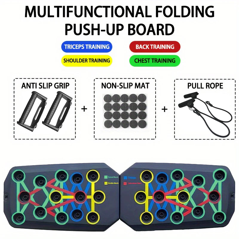 Foldable Push-Up Board – Portable Multifunctional Fitness Equipment for Upper Body Training