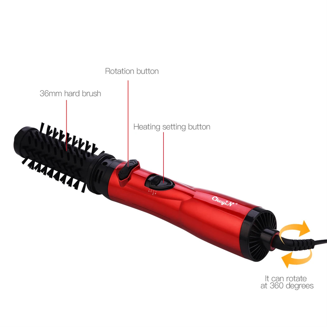 2-in-1 Hot Air Spin Brush – Auto-Rotating Ionic Hair Dryer & Styler