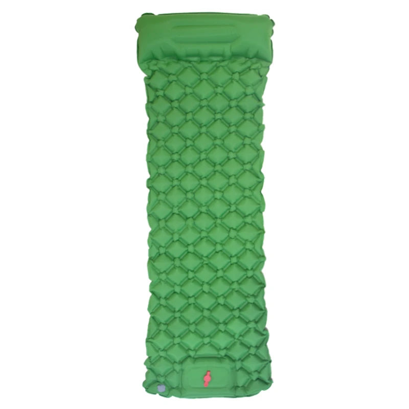 Outdoor Sleeping Pad Camping Inflatable Mattress with Pillows Travel Mat Folding Bed Ultralight Air Cushion Hiking Trekking