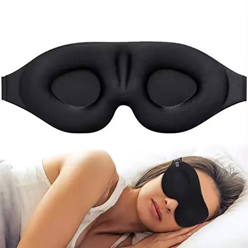 3D Contoured Sleep Mask – Light Blocking Eye Mask with Earplugs for Men & Women