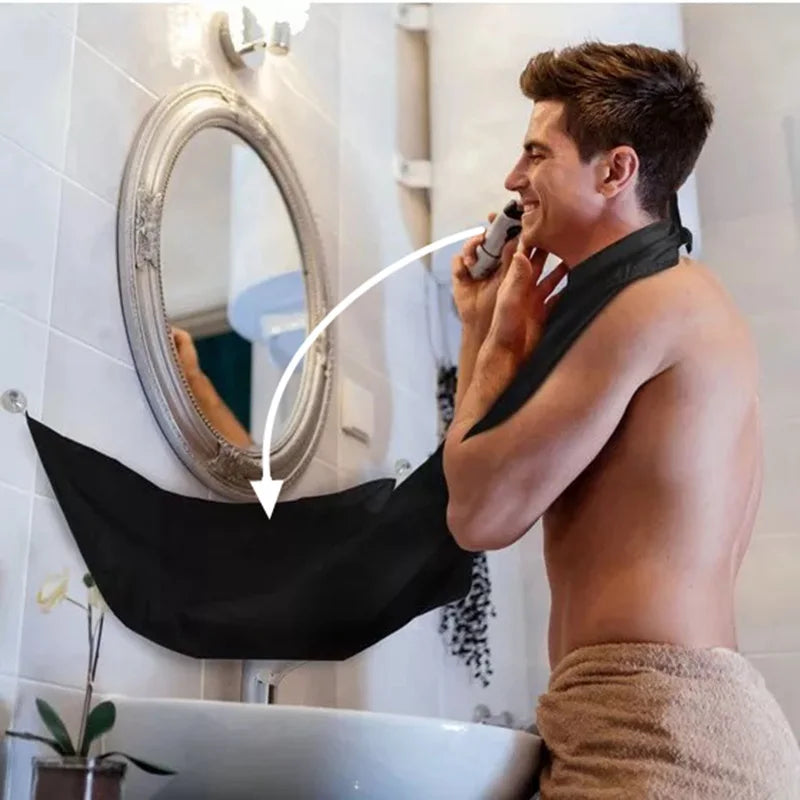 Beard Catcher Shaving Apron – Hair Trimming Bib for Easy Cleanup