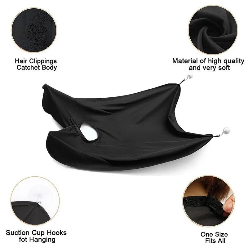 Beard Catcher Shaving Apron – Hair Trimming Bib for Easy Cleanup