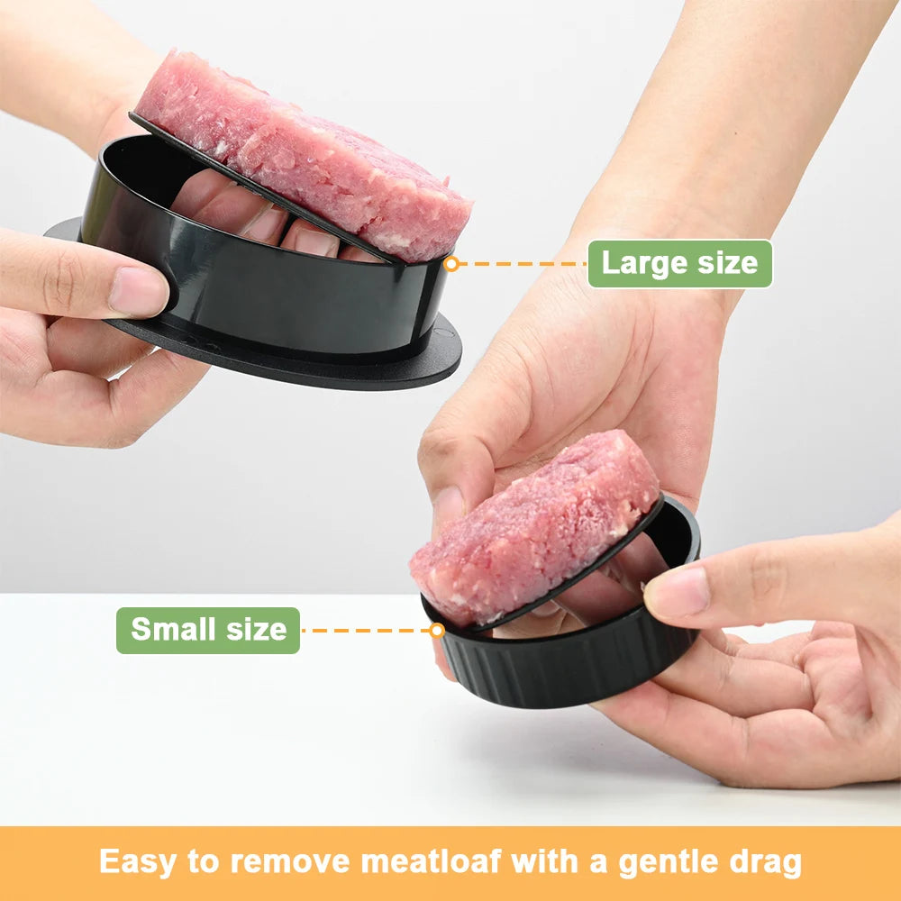 Non-Stick Hamburger Press – Round Shape Stuffed Patty Maker for Beef & Grilling