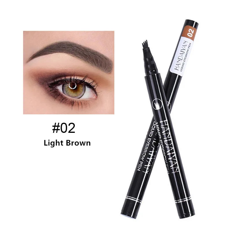 4D Microblading Eyebrow Pen – Long-Lasting, 4-Fork Tip for Natural Brows