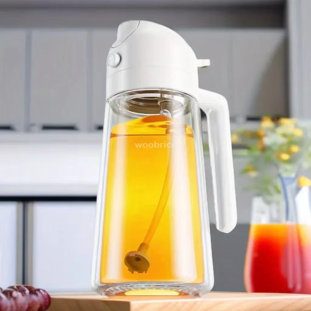 2-Way Oil Spray Bottle – Plastic Dispenser for Cooking & Kitchen Use