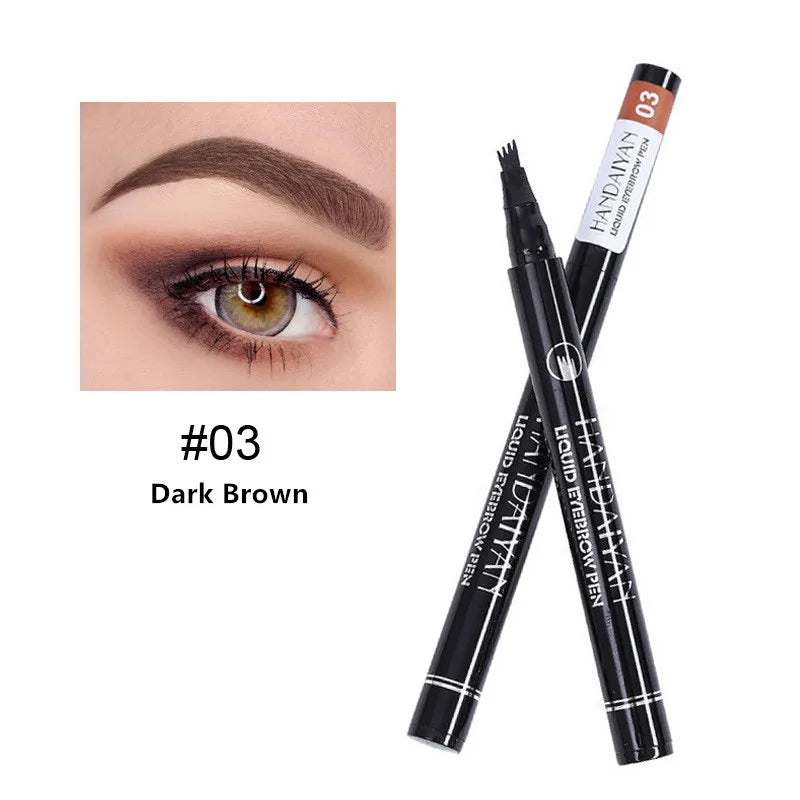 4D Microblading Eyebrow Pen – Long-Lasting, 4-Fork Tip for Natural Brows