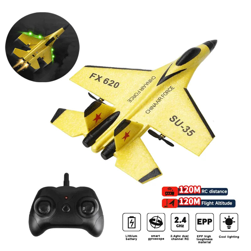 RC SU-35 Foam Glider – 2.4G Remote Control Fighter Jet for Kids