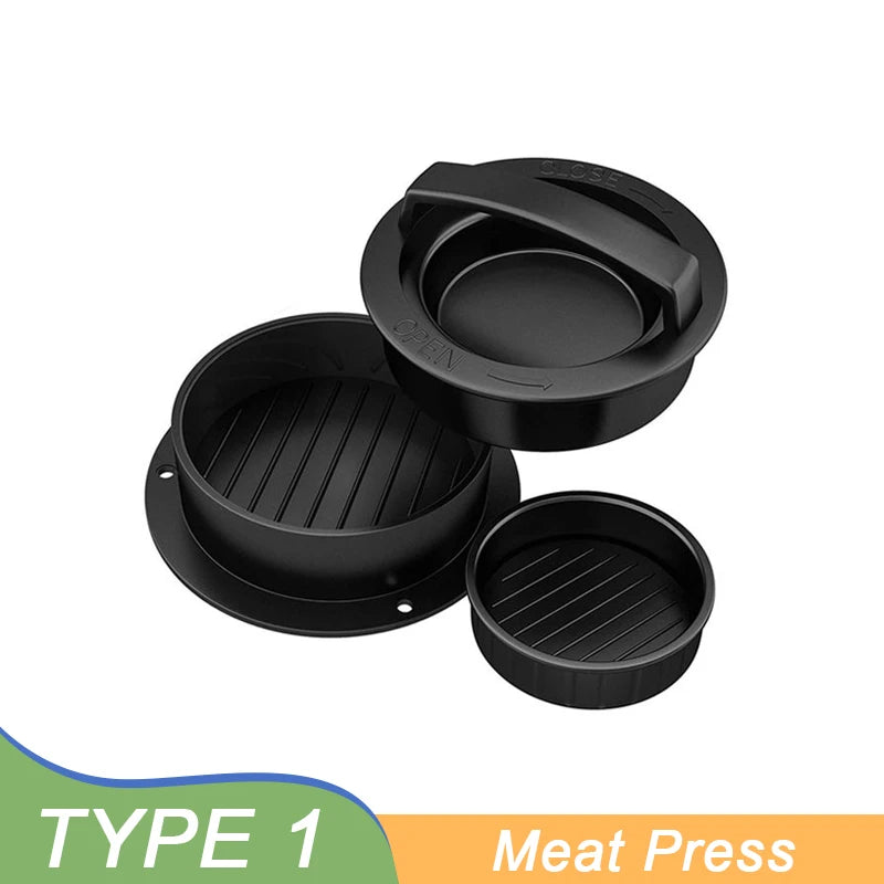 Non-Stick Hamburger Press – Round Shape Stuffed Patty Maker for Beef & Grilling