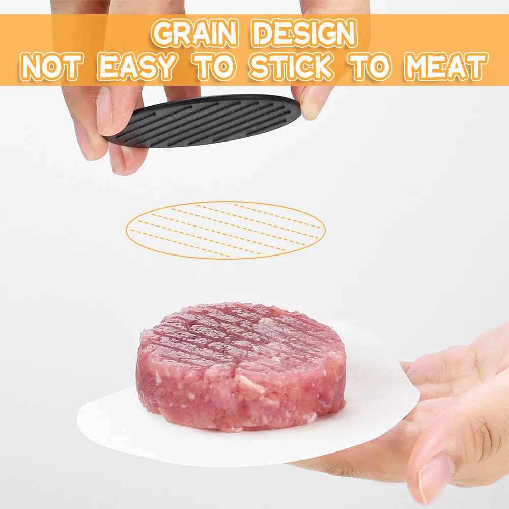 Non-Stick Hamburger Press – Round Shape Stuffed Patty Maker for Beef & Grilling