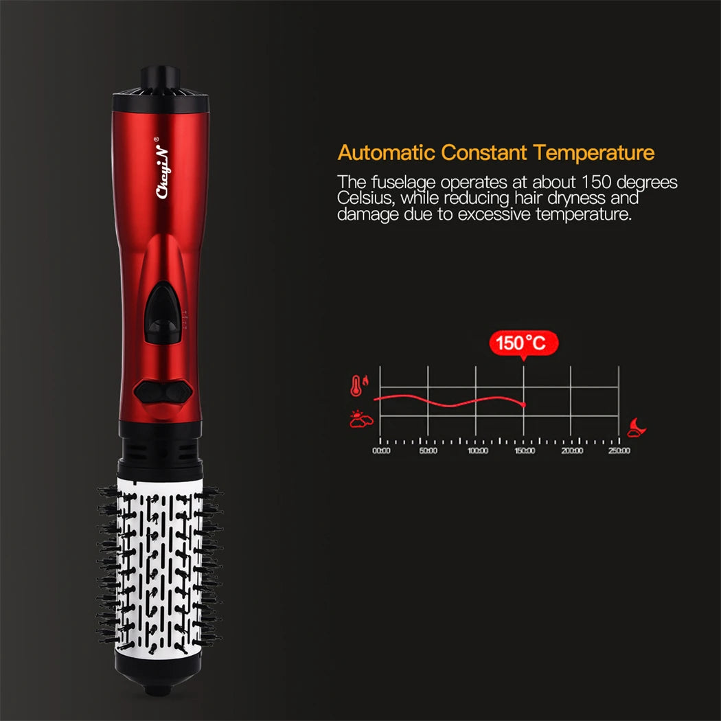 2-in-1 Hot Air Spin Brush – Auto-Rotating Ionic Hair Dryer & Styler