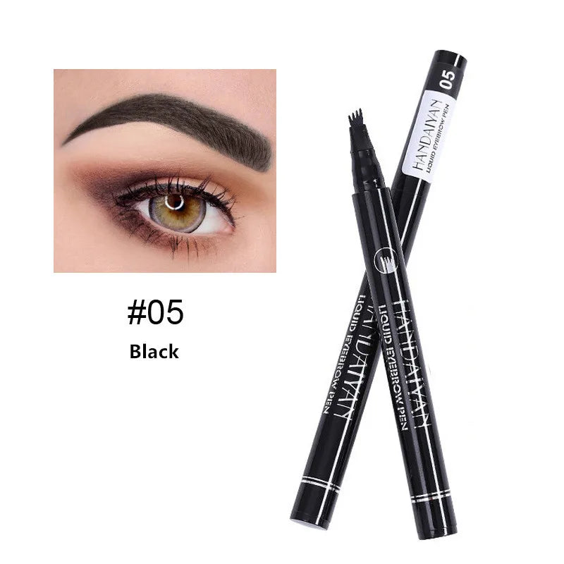 4D Microblading Eyebrow Pen – Long-Lasting, 4-Fork Tip for Natural Brows